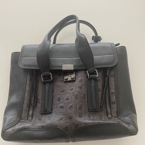 Great condition crocodile and leather Philip lim satchel bag